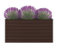 Jardinière 160 X 80 X 45 Cm Acier Galvanisé Marron Marron
