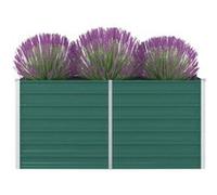 Jardinière 160 x 80 x 77 cm Acier galvanisé Vert Vert G