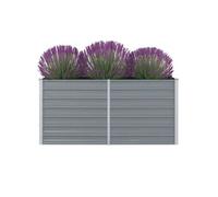 vidaXL Jardinière 160 x 80 x 77 cm Acier galvanisé Gris – Modèle 42404