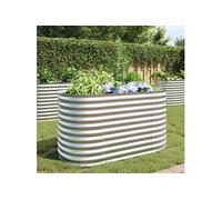 Jardinière - - 160x80x81 cm - Acier galvanisé - Argenté - Rectangulaire