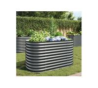 Jardinière - - 160x80x81 cm - Acier galvanisé - Gris - Rectangulaire