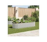Jardinière - - 240x80x44 cm - Acier galvanisé - Argenté - Rectangulaire