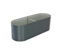 vidaXL Jardinière surélevée 240 x 80 x 81 cm Acier galvanisé Gris Rectangulaire