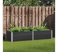 Vidaxl Lit Surélevé De Jardin 250x100x54 Cm Wpc Gris Gris