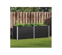 Vidaxl Lit Surélevé De Jardin 250x100x91 Cm Wpc Gris Gris