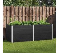 Vidaxl Lit Surélevé De Jardin 250x100x91 Cm Wpc Gris Gris