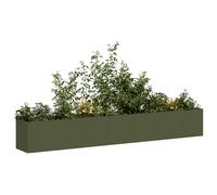 Vidaxl Jardinière Vert Olive 100x100x80 Cm Acier