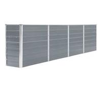 vidaXL Jardinière 320×40×77 cm Acier galvanisé Gris
