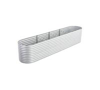 Jardinière - - 400x80x81 cm - Acier galvanisé - Argenté - Rectangulaire