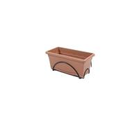 Plastiken Jardiniere 40x20cm Avec Plateau Et Support Balcon - Terracotta Marron