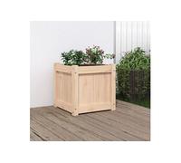vidaXL Jardinière, Lit Surélevé, Bac à Fleurs, Pot de Plantes, Boîte à Fleurs Jardin Patio Terrasse Balcon, Marron Bois de Pin Massif