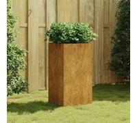 Jardinière 40x40x80 cm acier corten rouillé G