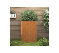Vidaxl Jardinière Gris 42x38x75 Cm Acier Corten