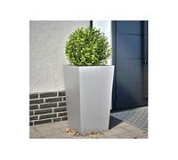 Jardinière 45x45x75 cm acier galvanisé, jardinière d'extérieur, boîte à fleurs, boîte de jardin, jardinière de patio, 851104