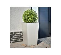 vidaXL Jardinière 45x45x75 cm acier inoxydable, jardinière d'extérieur, boîte à fleurs, boîte de jardin, jardinière de 851102 Blanc G