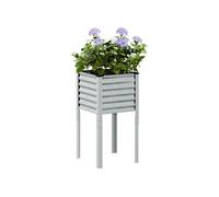 Jardinière 45x45x88 cm acier galvanisé, jardinière d'extérieur, bac à fleurs, bac à tomates, jardinière de terrasse, 4008967