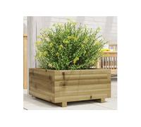 Vidaxl Jardinière 50x50x26,5 Cm Bois De Pin Imprégné