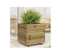 Vidaxl Jardinière 50x50x49,5 Cm Bois De Pin Imprégné