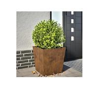Jardinière 50x50x50 cm acier corten, jardinière d'extérieur, boîte à fleurs, boîte de jardin, jardinière de patio, 851078
