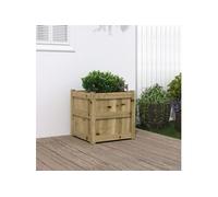 Jardinière 50x50x50 cm bois de pin imprégné