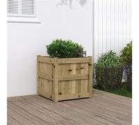 Vidaxl Jardinière 50x50x50 Cm Bois De Pin Imprégné