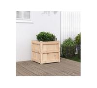 Vidaxl Jardinière 50x50x50 Cm Bois De Pin Massif
