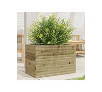 vidaXL Jardinière 70x40x45,5 cm Bois de pin imprégné, jardinière d'extérieur, bac à Fleurs, boîte à Plantes, jardinière de terrasse