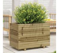 vidaXL Jardinière 70 x 40 x 49,5 cm Bois de pin imprégné – Bac à fleurs extérieur