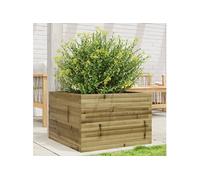 Jardinière 70x70x45,5 cm bois de pin imprégné, jardinière d'extérieur, bac à fleurs, boîte à plantes, jardinière de 847257