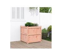 vidaXL Jardinière, Lit Surélevé, Bac à Fleurs, Pot de Plantes, Boîte à Fleurs Jardin Patio Terrasse, 70x70x70 cm Bois Massif de Douglas