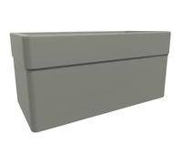 EDA Plastiques Jardinière CAREL 63 L 78×39×39 cm avec roulettes pour intérieur et extérieur Taupe