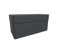Jardinière Rectangulaire Carel Gris Anthracite 78 X 39 X 39 Cm - 63 L - Eda