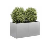 Jardinière 80x40x40 cm acier galvanisé, pot de fleurs, support de plantes, lit surélevé, support de jardinière 860673