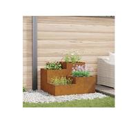 Jardinière Vidaxl 80x80x60 Cm En Acier Résistant Aux Intempéries