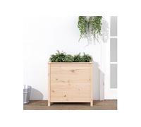 Jardinière, Bac à Fleurs, Pot de Plantes, Lit Surélevé, Décoration de Jardin Patio Terrasse Extérieur, Marron 82,5x40x78 cm Bois de Pin Massif 825282