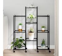 Vidaxl Jardinière Avec Roues 83x25x103,5 Cm Noir Fer Noir