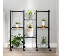 Jardinière 83x25x80 cm Noir Fer Étagère pour Plantes Support à Fleurs vidaXL