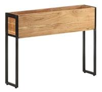 Jardinière 90x20x68 cm Bois massif d acacia Or G