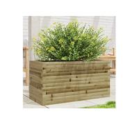 Jardinière 90x40x45,5 cm bois de pin imprégné, jardinière d'extérieur, bac à fleurs, boîte à plantes, jardinière de 847272