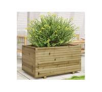 Jardinière 90x60x49,5 cm bois de pin imprégné, jardinière d'extérieur, bac à fleurs, bac à tomates, jardinière de 3282568