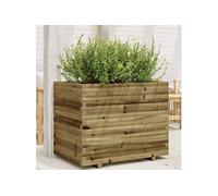 Jardinière 90x60x72 cm bois de pin imprégné, jardinière d'extérieur, bac à fleurs, bac à tomates, jardinière de 3282648