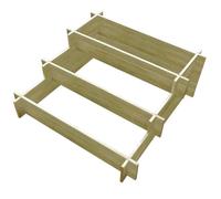 Jardinière à 3 niveaux - VIDAXL - Bois imprégné - Rectangulaire - Marron