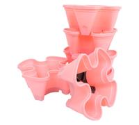 Jardinière à Fraises Empilable Multi-étages pour Plantes Base Roulante | Conception Modulaire Solide en Plastique ABS, pour Balcon, Terrasse, Jardiniers Débutants et Plantes D'intérieur