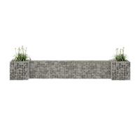Jardinière à Gabion en H Fil d'Acier 260x40x40 cm Parterre Surélevé vidaXL