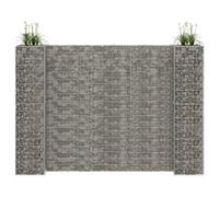 Jardinière à Gabion en H Fil d'Acier 260x40x40 cm Parterre Surélevé vidaXL
