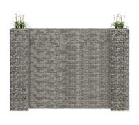Jardinière à Gabion en H Fil d'Acier 260x40x40 cm Parterre Surélevé vidaXL