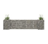 vidaXL Jardinière à Gabion en H Panier de Gabion Parterre Surélevé de Fleurs Plantes Jardin Terrasse Extérieur Fil d'Acier 145659