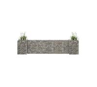 Jardinière à Gabion en H Panier de Gabion Parterre Surélevé de Fleurs Plantes Jardin Terrasse Extérieur Fil d'Acier 145659