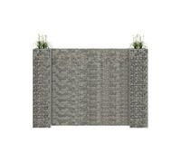 Jardinière à Gabion en H Panier de Gabion Parterre Surélevé de Fleurs Plantes Jardin Terrasse Extérieur Fil d'Acier 145664