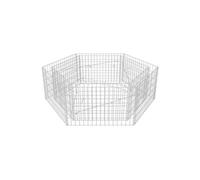 vidaXL Lit surélevé Gabion hexagonal 160x140x50 cm Acier galvanisé Gris